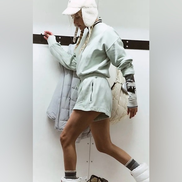 NWT Free People Movement XS Intercept Romper in Pistachio Mint Green New $128 - Picture 3 of 7